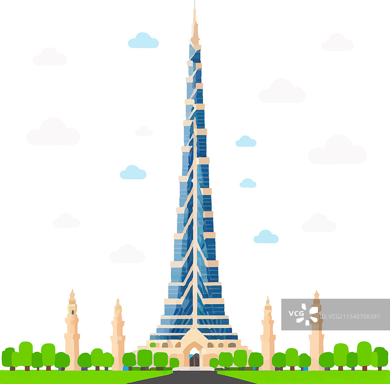 哈利法塔建筑施工，摩天大楼，酒店，建筑设计图片素材