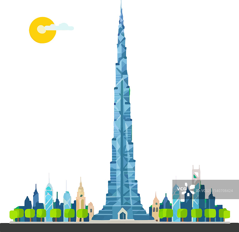 哈利法塔 迪拜 垂直城市 建筑设计图片素材