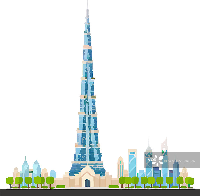 哈利法塔 沙漠 奢华 独特建筑图片素材