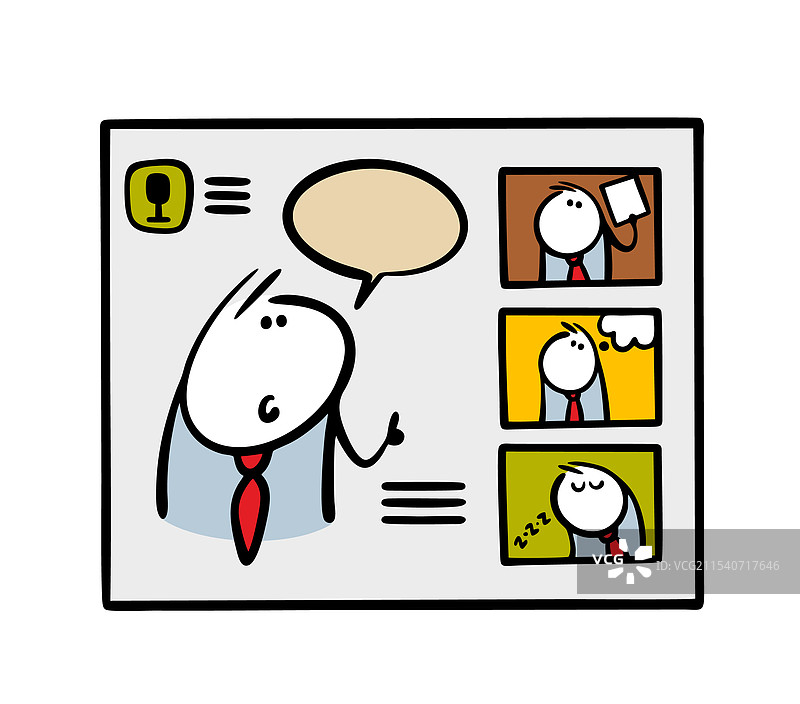 商人老板正在进行视频会议图片素材