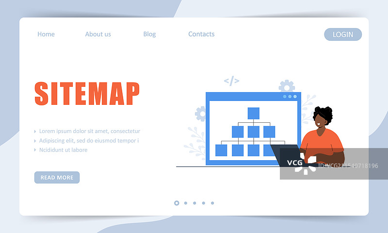网站地图创建着陆页模板图片素材