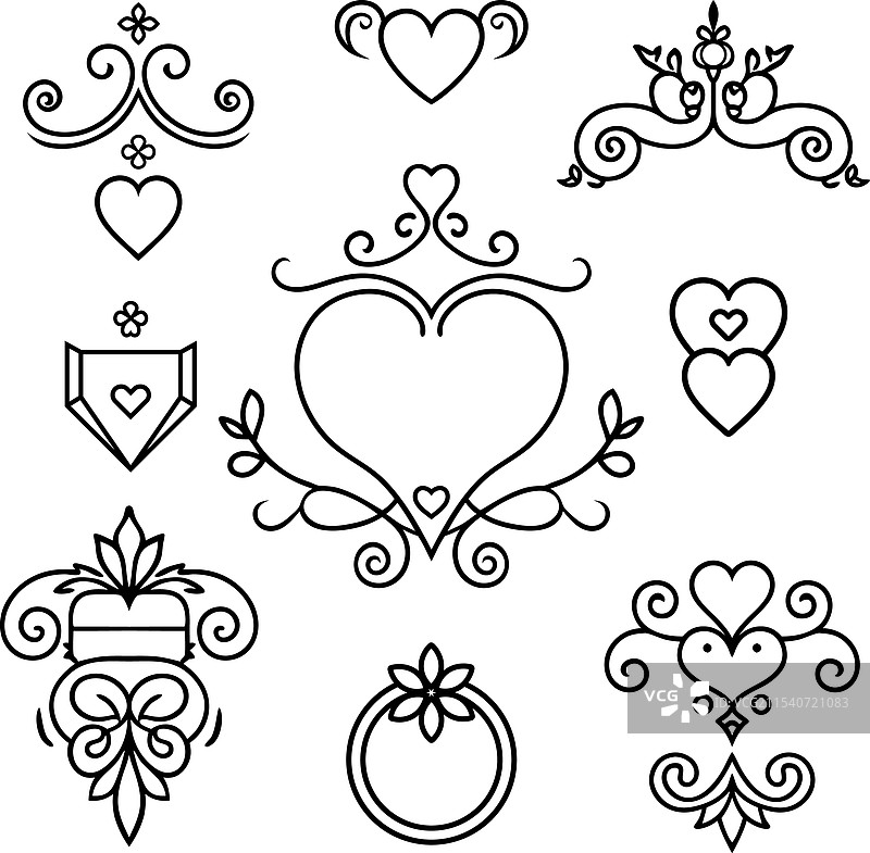 心形与繁荣装饰图片素材