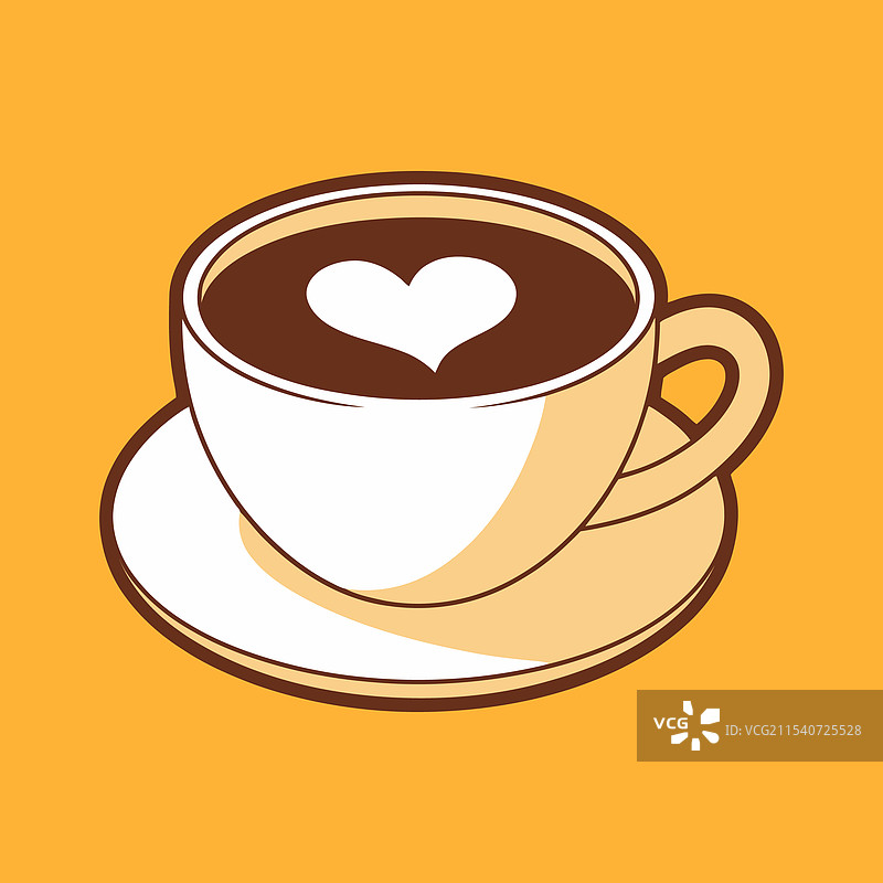 心形泡沫咖啡图片素材