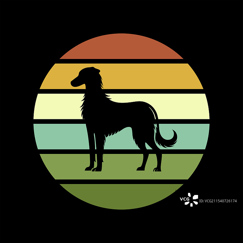 复古的爱尔兰猎狼犬图片素材