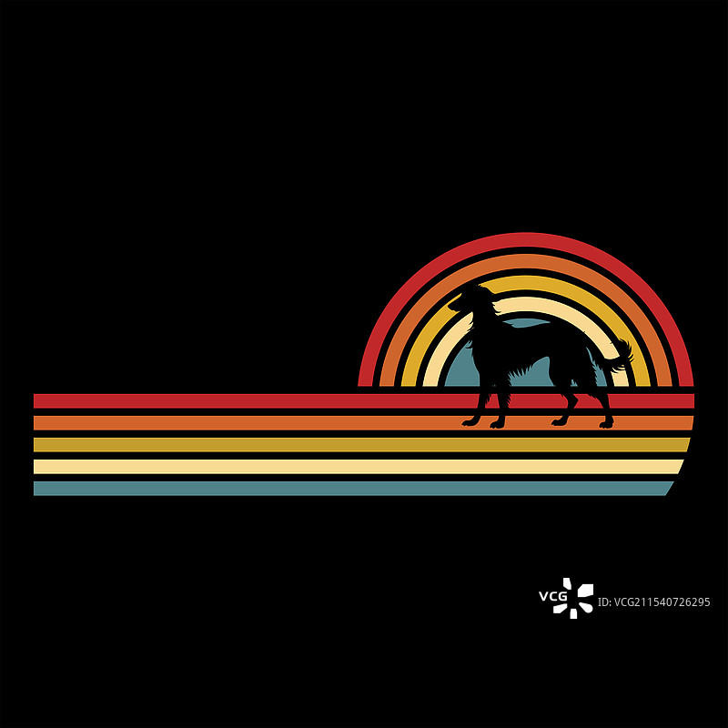 复古的爱尔兰猎狼犬图片素材