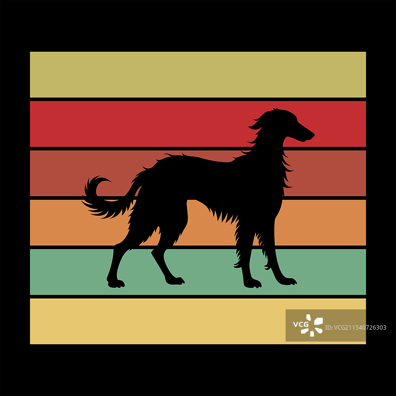 复古的爱尔兰猎狼犬图片素材