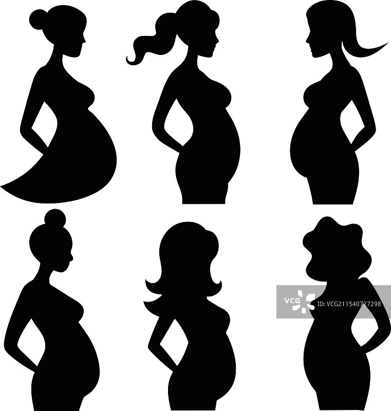 孕妇剪影系列图片素材