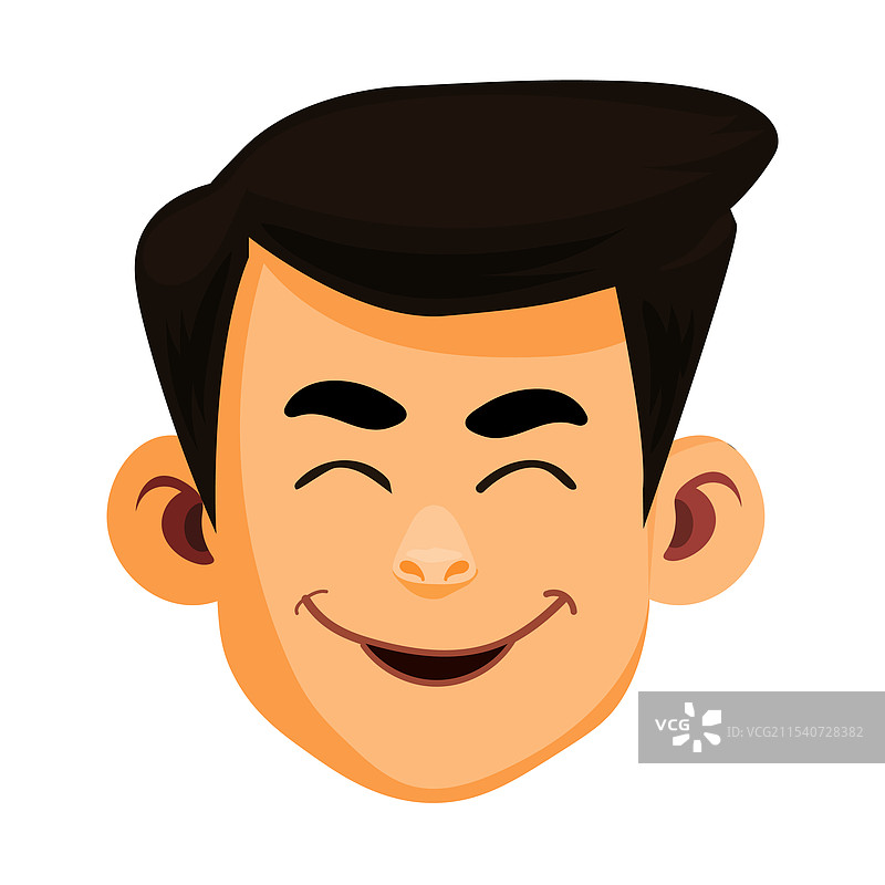 一个面带微笑的快乐男性面孔图片素材