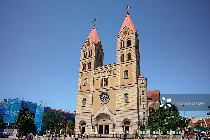 青岛圣弥厄尔教堂图片素材