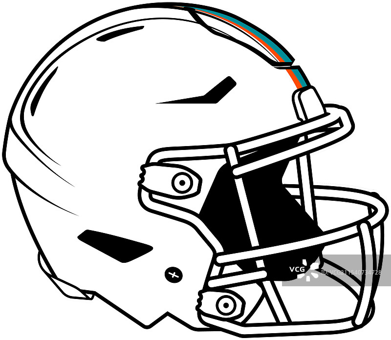 迈阿密海豚队的白色头盔图片素材