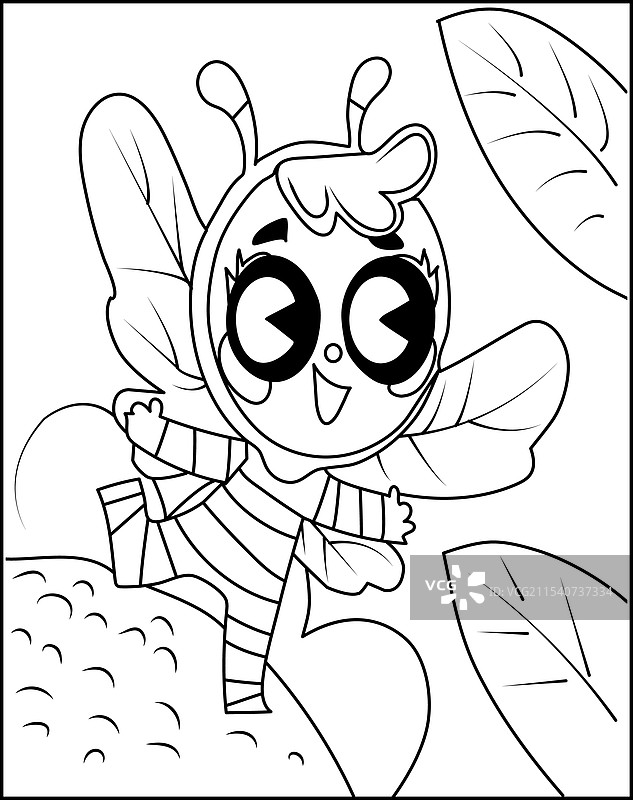 可爱的卡通角色大黄蜂图片素材