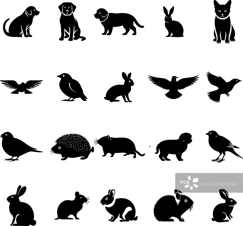 动物图标集合图片素材
