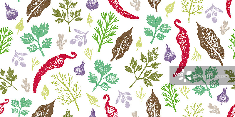 香料胡椒图案食品调味料和草药图片素材