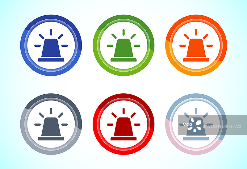 急救车警报图标 紧急警报图片素材