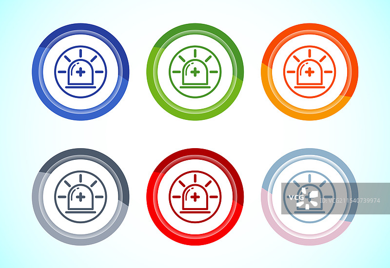 急救车紧急警报图标图片素材