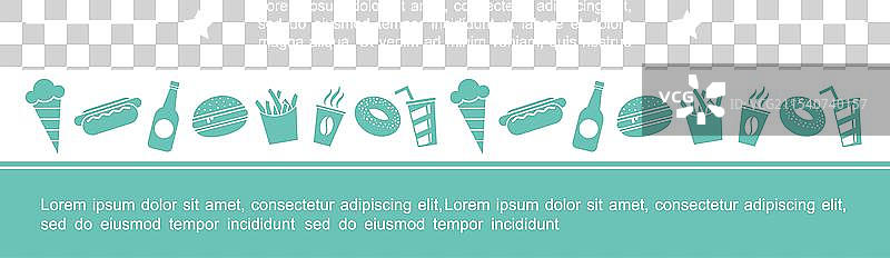 平面街头美食彩色模板图片素材