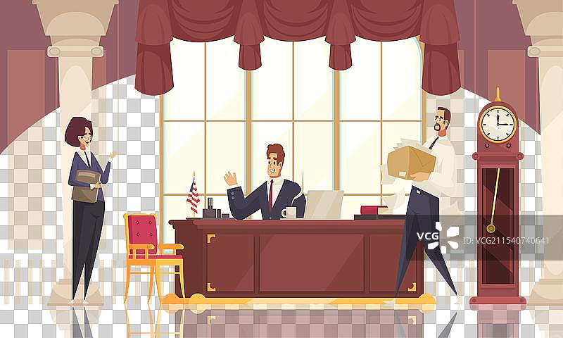 总统办公室平面构图图片素材