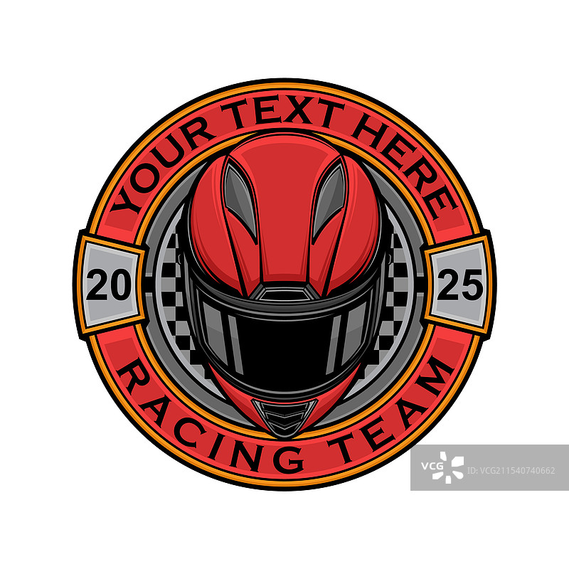 简单的赛车队标志头盔图片素材