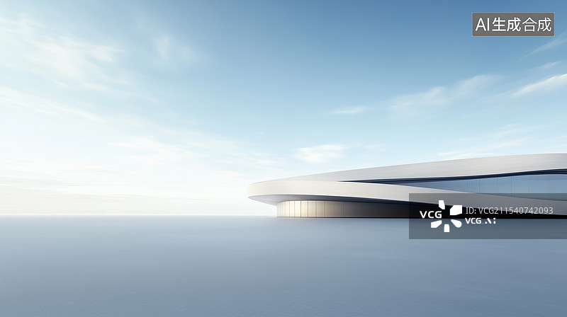 【AI数字艺术】现代抽象建筑和地面图片素材