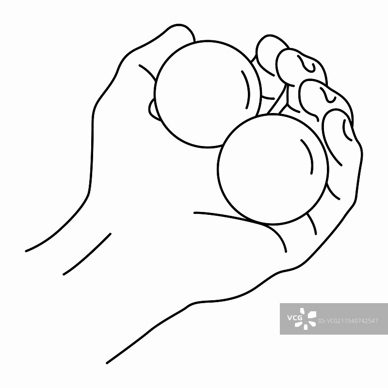 手握两个按摩球图片素材