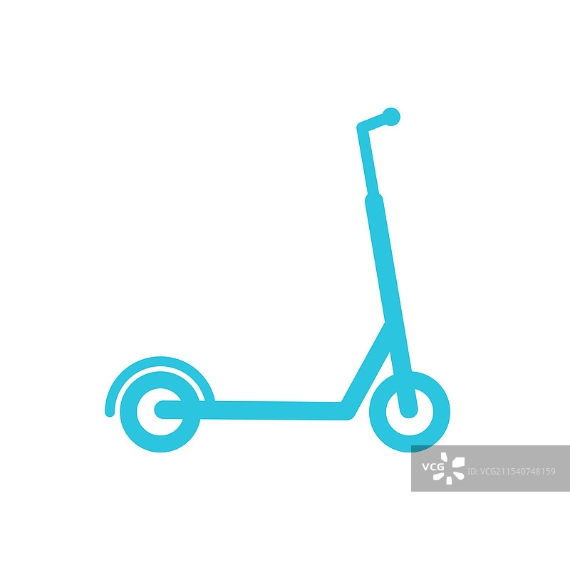 电动滑板车图标，背景为白色图片素材