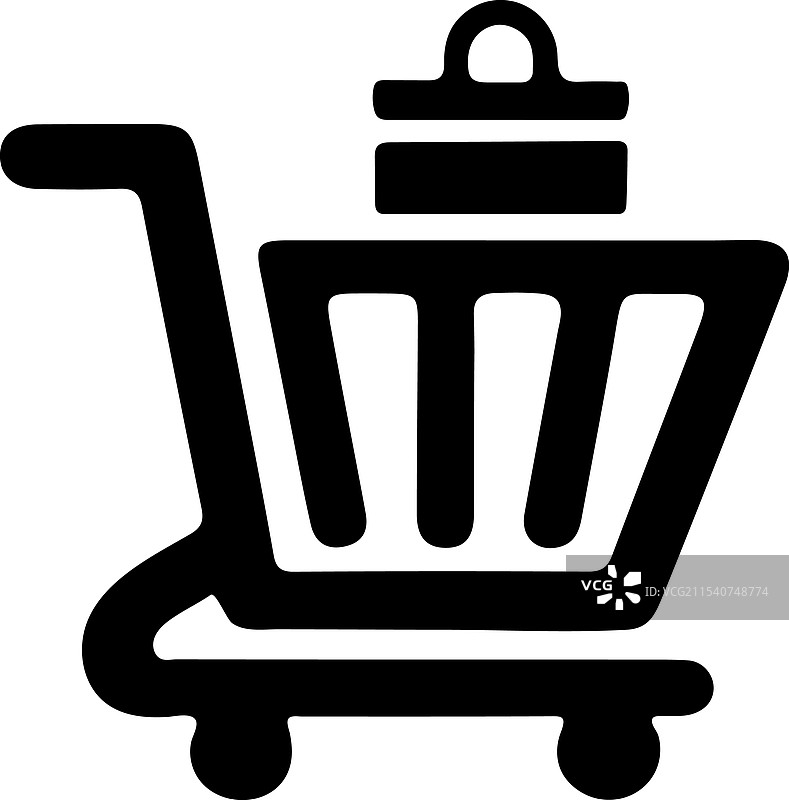 购物车轮廓剪影图片素材