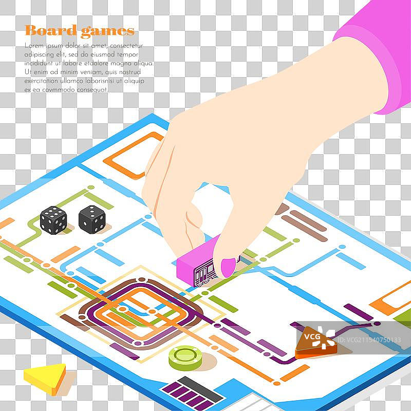 桌游等轴设计概念图片素材