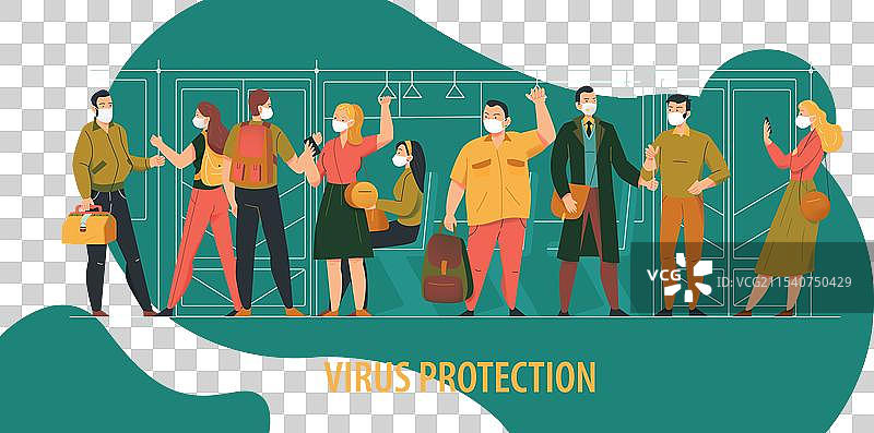 公共交通组成图片素材