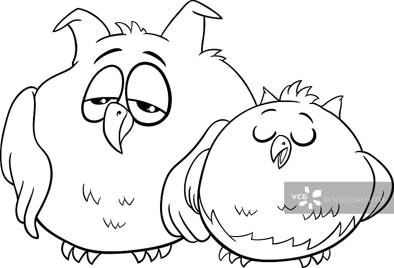 搞笑的卡通猫头鹰漫画鸟类动物角色图片素材