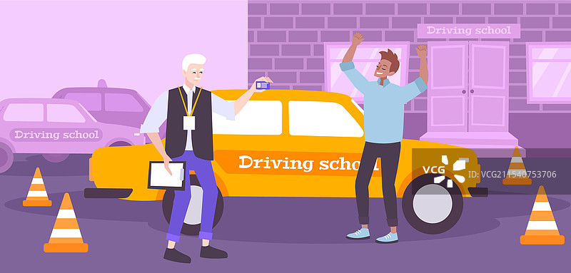 驾驶学校的构成图片素材