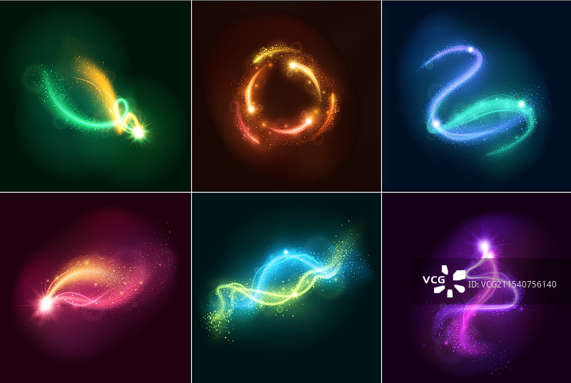 魔法闪光的真实设计概念图片素材