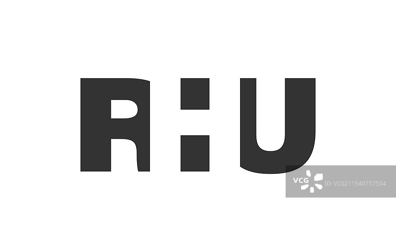 RHU标志设计，字母R、H、U，粗体字。图片素材
