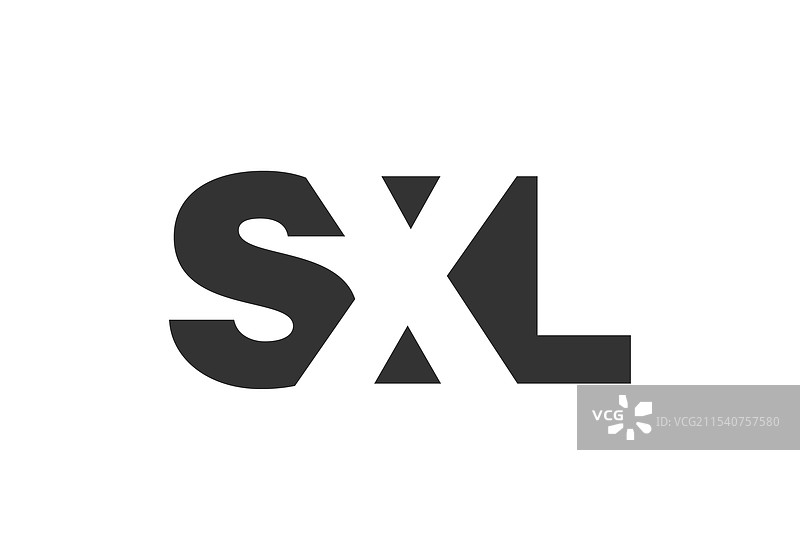 sxl标志设计，字母s x l，粗体字型图片素材
