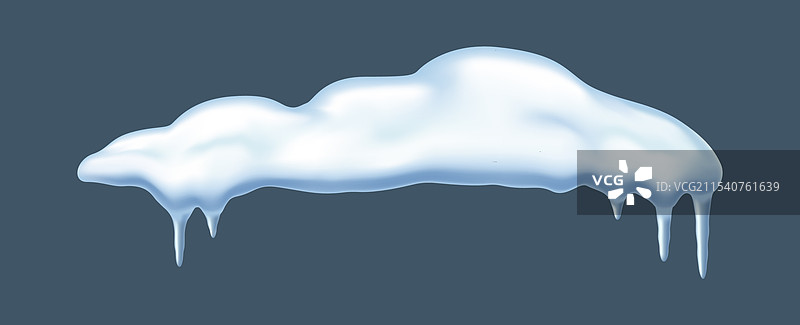 融化的雪形成逼真的冰柱图片素材