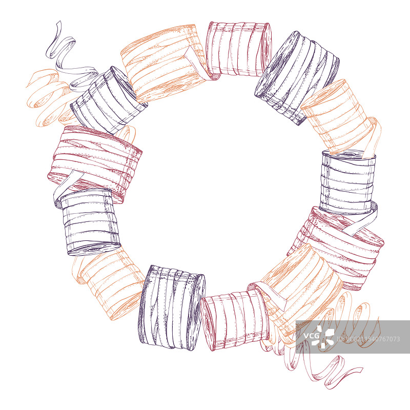 线、丝带、线轴、缝纫线、织物、蛇形带图片素材