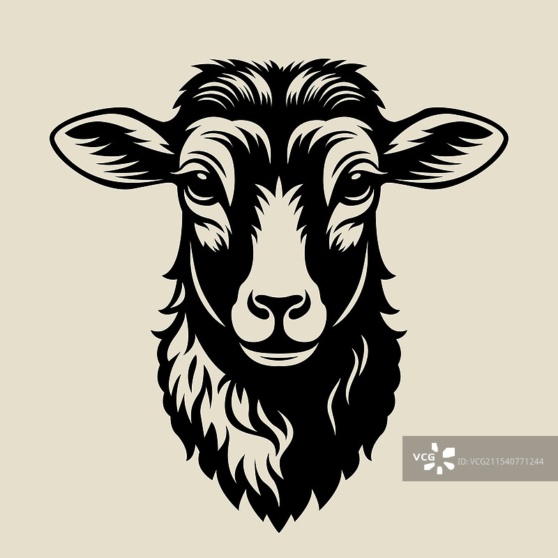 黑色羊头农场动物图片素材