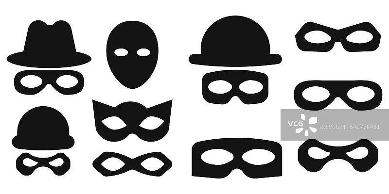 隐秘面具的恶棍或抢劫者遮住脸部图片素材