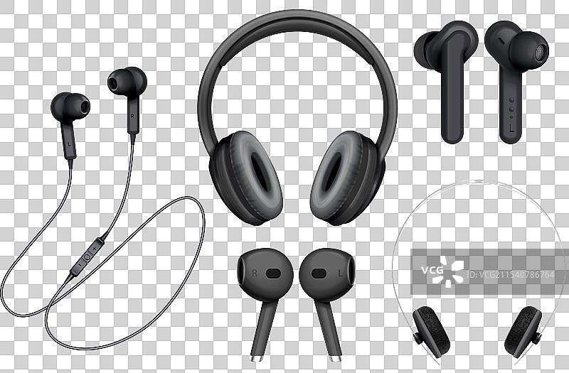 无线耳机的真实构图图片素材