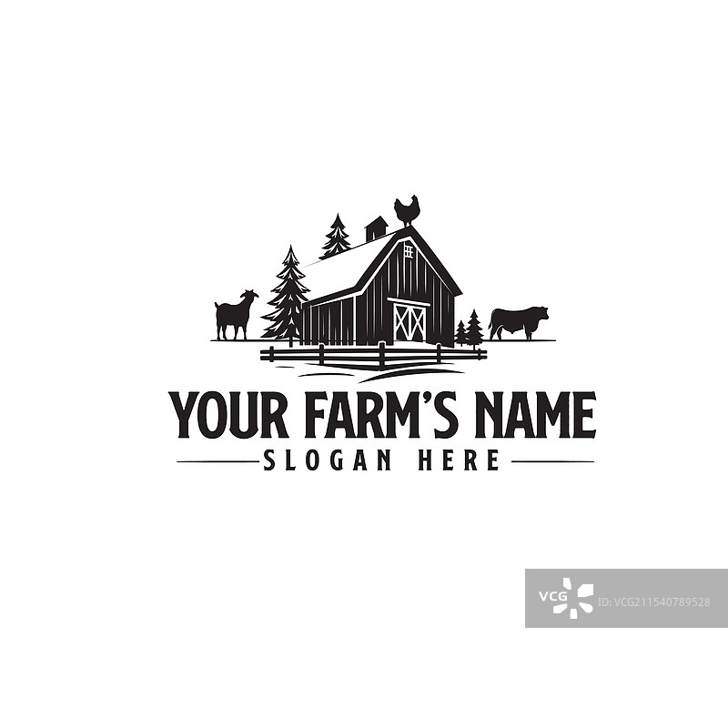 西方农场标志轮廓图片素材