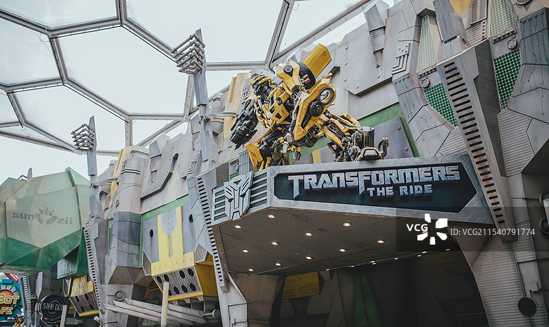 新加坡圣淘沙岛，环球影城乐园景观图片素材