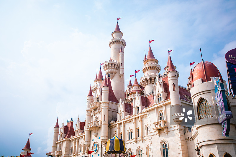 新加坡圣淘沙岛，环球影城乐园景观图片素材