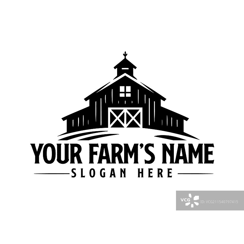 西方农场标志轮廓图片素材