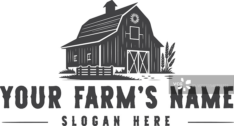 西方农场标志轮廓图片素材