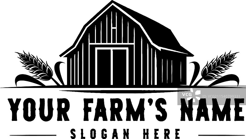 西方农场标志轮廓图片素材