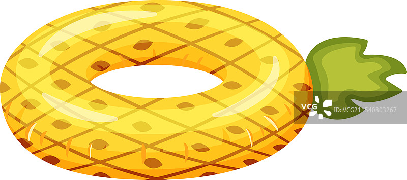 充气环漂浮，形状像一个菠萝图片素材