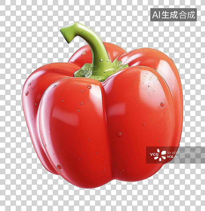 【AI数字艺术】3D卡通可爱彩椒蔬菜免扣元素图片素材