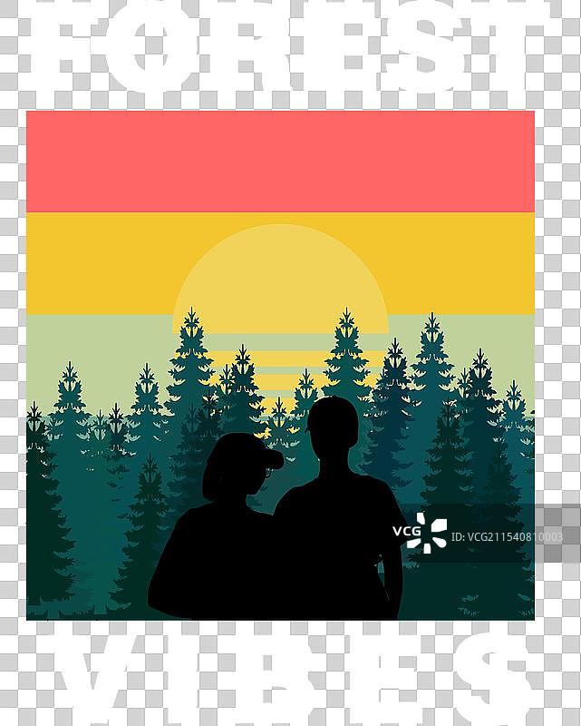 森林氛围T恤设计风景图片素材