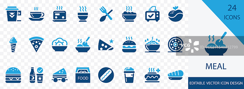 餐饮实心图标集图片素材