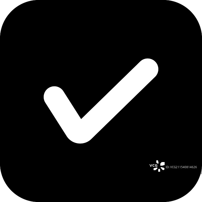 简单时尚的勾选标志概念图片素材