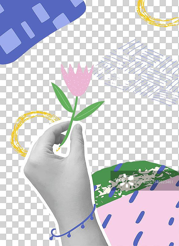 春季拼贴背景横幅模板图片素材